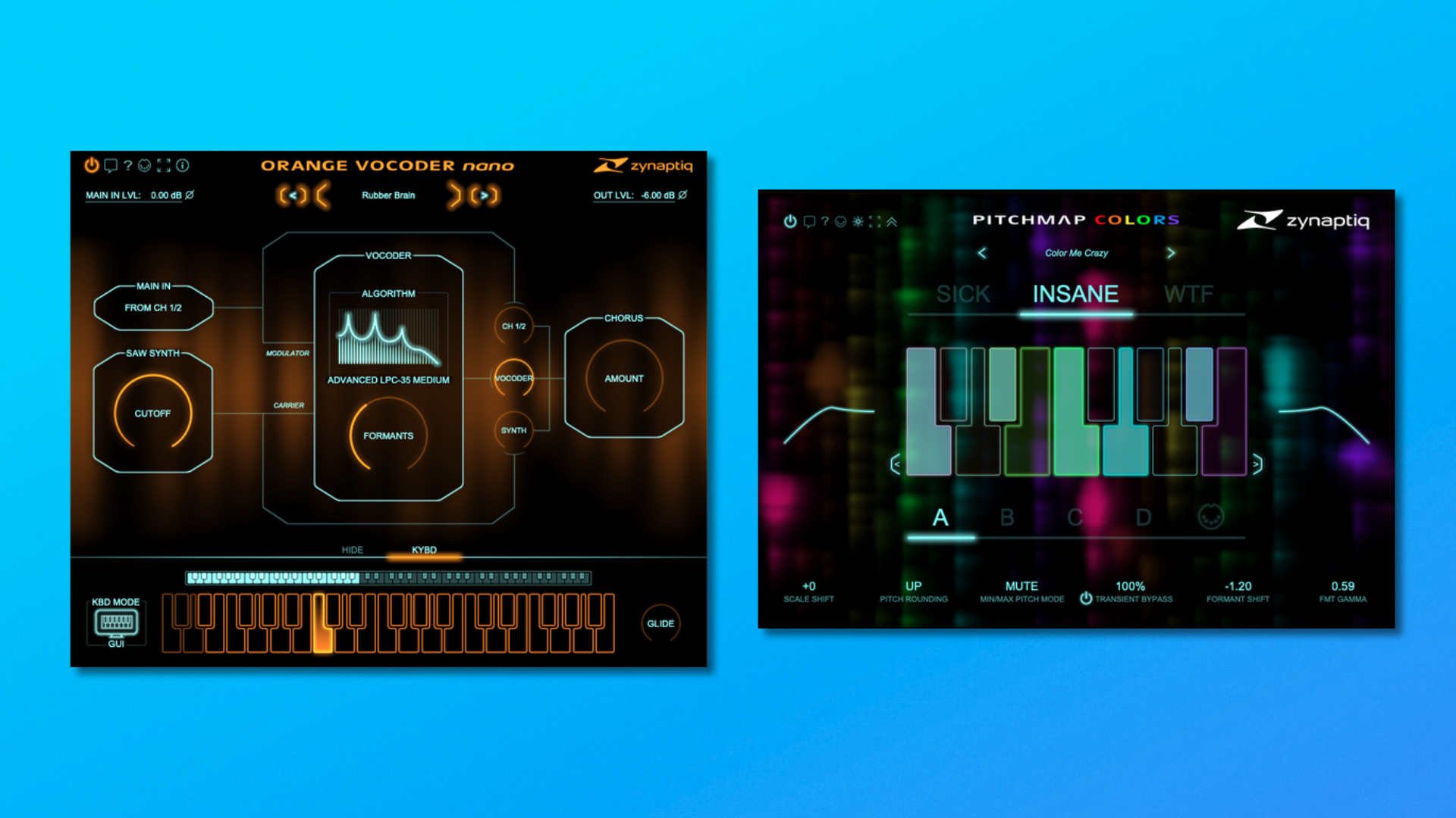 Zynaptiq Pitchmap Colors and Orange Vocoder Nano Released